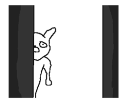 Move rabbit! sticker #11798151