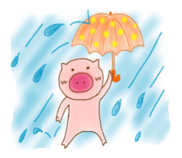 Friendly little piggy sticker #11798221