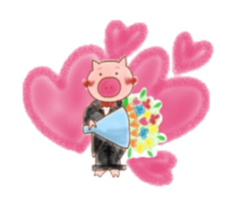 Friendly little piggy sticker #11798224