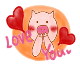 Friendly little piggy sticker #11798233