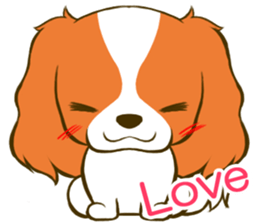 Cavalier King Charles Spaniel tan sticker #11798539