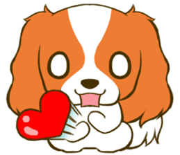 Cavalier King Charles Spaniel tan sticker #11798559