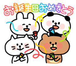 Celebrate birthdays with animals sticker #11798728