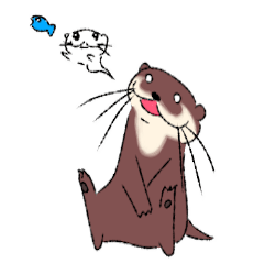 Oriental small-clawed otter sticker