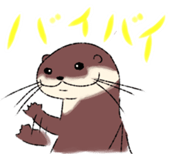 Oriental small-clawed otter sticker sticker #11799289