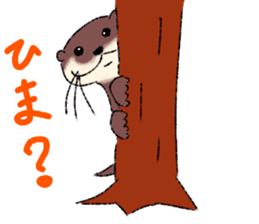 Oriental small-clawed otter sticker sticker #11799290