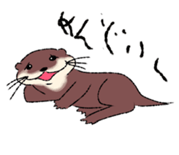 Oriental small-clawed otter sticker sticker #11799298