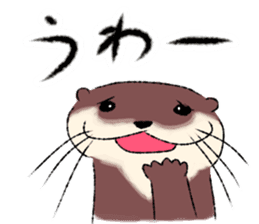 Oriental small-clawed otter sticker sticker #11799301