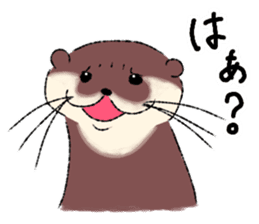 Oriental small-clawed otter sticker sticker #11799302