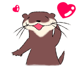 Oriental small-clawed otter sticker sticker #11799304