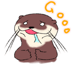 Oriental small-clawed otter sticker sticker #11799309