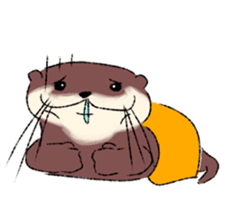 Oriental small-clawed otter sticker sticker #11799315