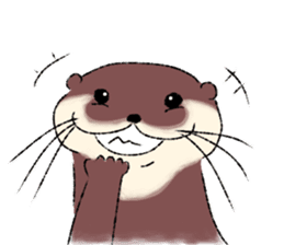 Oriental small-clawed otter sticker sticker #11799316