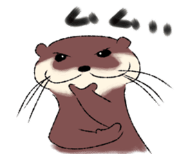 Oriental small-clawed otter sticker sticker #11799323