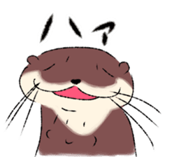 Oriental small-clawed otter sticker sticker #11799324