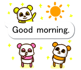colorful panda message3 (english ver) sticker #11799526