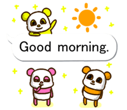 colorful panda message3 (english ver) sticker #11799526
