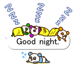 colorful panda message3 (english ver) sticker #11799527