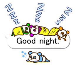 colorful panda message3 (english ver) sticker #11799527