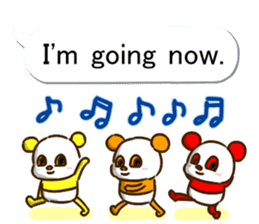 colorful panda message3 (english ver) sticker #11799528