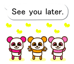 colorful panda message3 (english ver) sticker #11799529