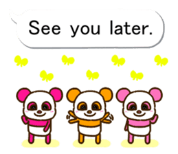 colorful panda message3 (english ver) sticker #11799529
