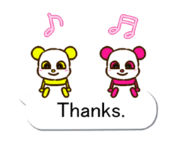 colorful panda message3 (english ver) sticker #11799530