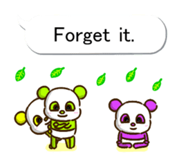 colorful panda message3 (english ver) sticker #11799531