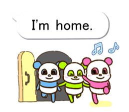 colorful panda message3 (english ver) sticker #11799532