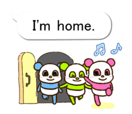 colorful panda message3 (english ver) sticker #11799532