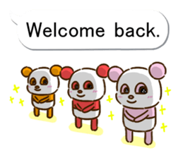colorful panda message3 (english ver) sticker #11799533