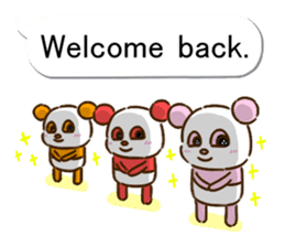 colorful panda message3 (english ver) sticker #11799533