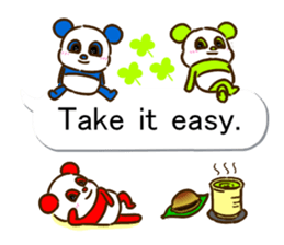 colorful panda message3 (english ver) sticker #11799534