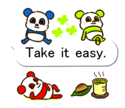 colorful panda message3 (english ver) sticker #11799534