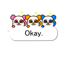 colorful panda message3 (english ver) sticker #11799535