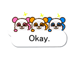 colorful panda message3 (english ver) sticker #11799535