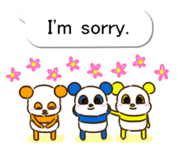 colorful panda message3 (english ver) sticker #11799536