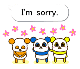 colorful panda message3 (english ver) sticker #11799536