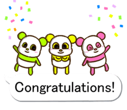 colorful panda message3 (english ver) sticker #11799537