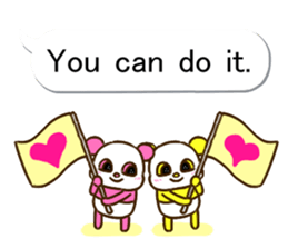 colorful panda message3 (english ver) sticker #11799539