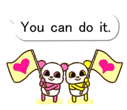 colorful panda message3 (english ver) sticker #11799539