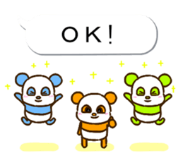 colorful panda message3 (english ver) sticker #11799540