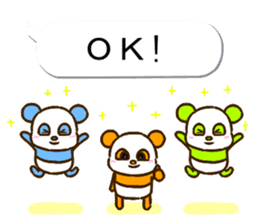 colorful panda message3 (english ver) sticker #11799540