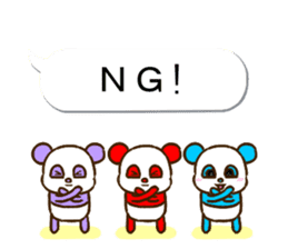 colorful panda message3 (english ver) sticker #11799541