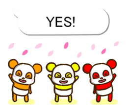 colorful panda message3 (english ver) sticker #11799542