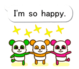 colorful panda message3 (english ver) sticker #11799543