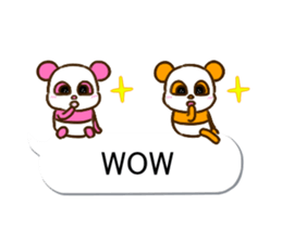 colorful panda message3 (english ver) sticker #11799544