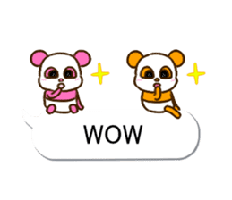 colorful panda message3 (english ver) sticker #11799544