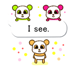 colorful panda message3 (english ver) sticker #11799545