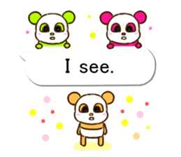 colorful panda message3 (english ver) sticker #11799545